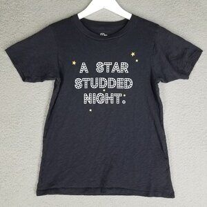 J. Crew Marfa Texas Shirt Women's Small Black Star Studded Night Casual Tee